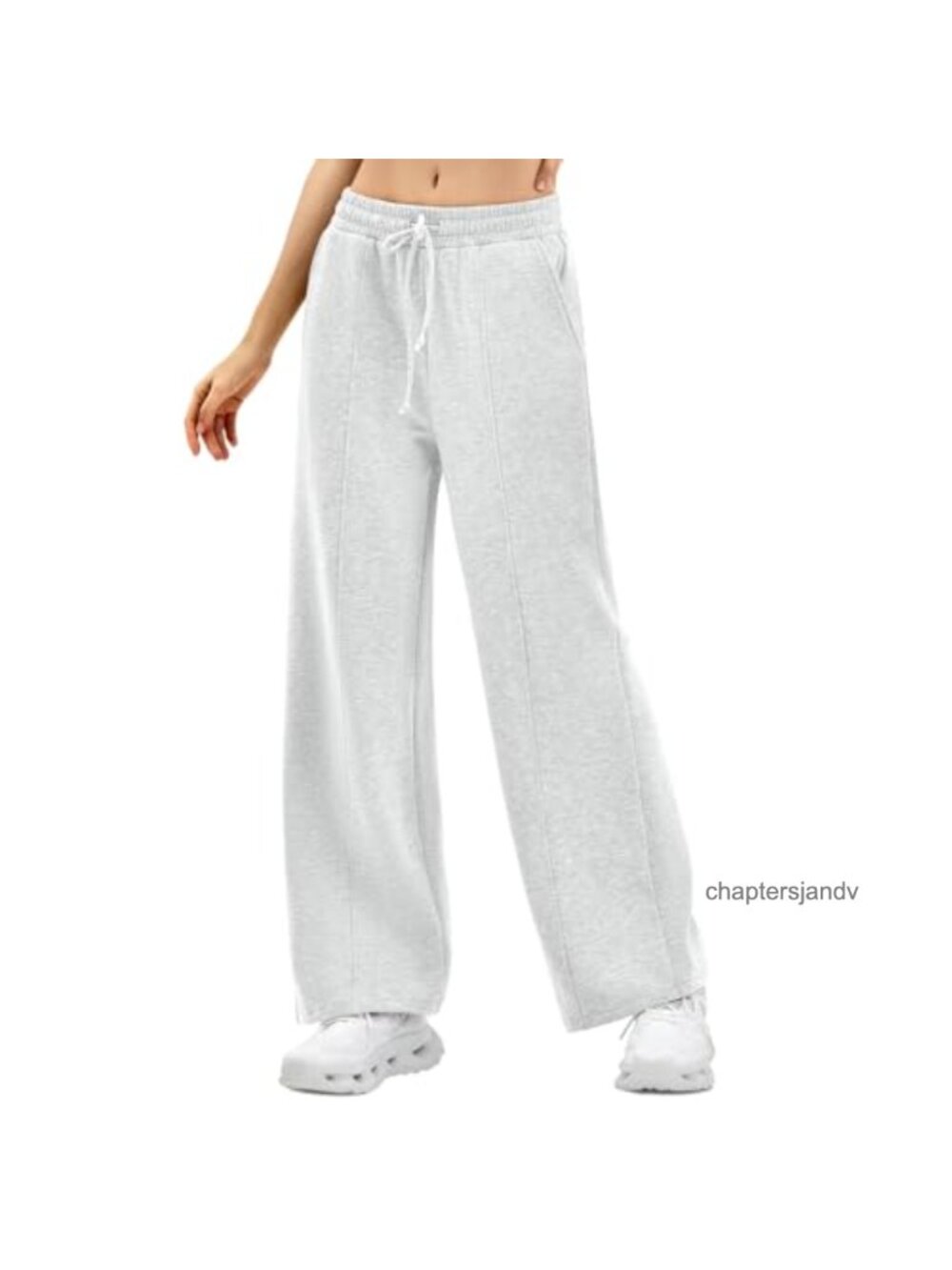 Wide Leg Sweatpants with Pockets Drawstring High Rise Lounge - Picture 5 of 6